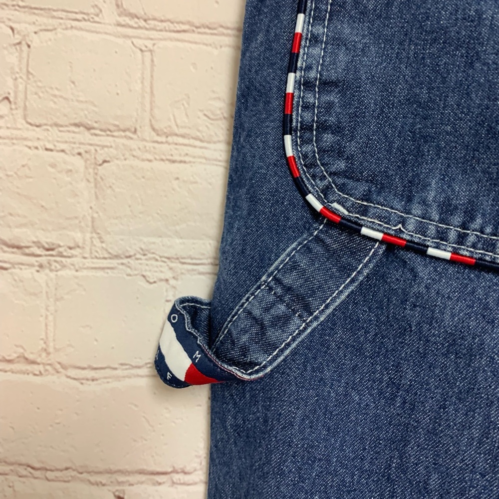 Vintage Tommy Hilfiger Relaxed Fit Wide Leg Carpenter Jeans Size 7 30” - Picture 6 of 7